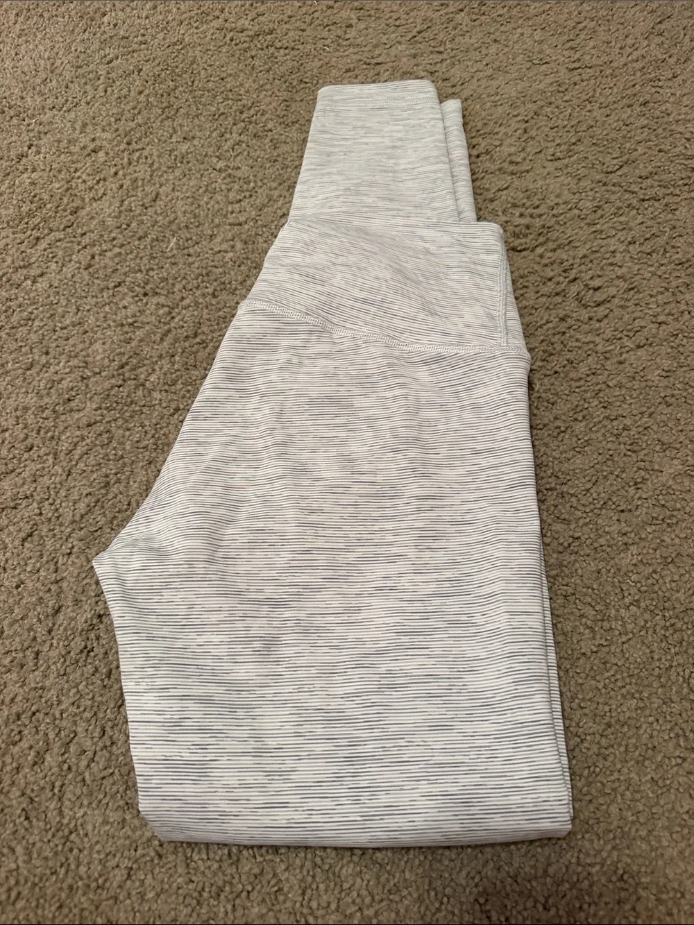 lululemon athletica Light Gray Striped Leggings